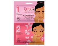 Yes To Grapefruit 2 STEP Brightening FACE KIT Facial Scrub & Peel: Single Use